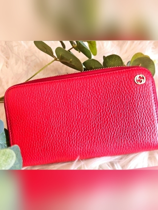 Gucci Handbags - Gucci Red Long Wallet